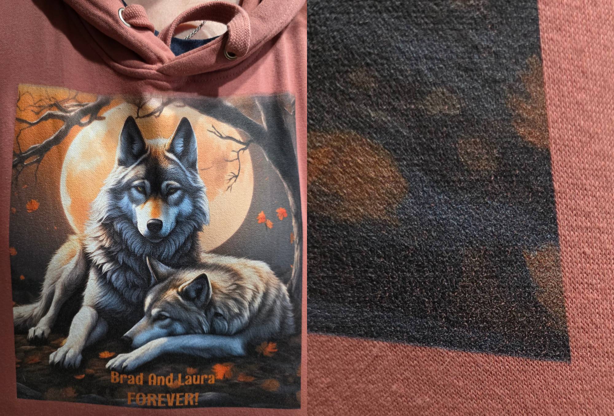 Hoodie Showing Print Quality