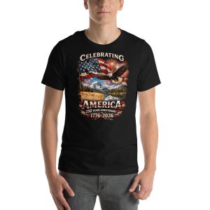 Celebrating America 250 Years (1776–2026) Scenic We The People Eagle Shirt