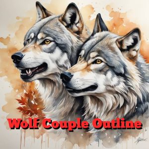 Wolf Couple Outline