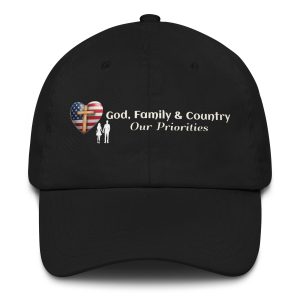 God, Family & Country – Patriotic Faith Baseball Cap