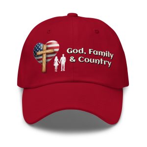 God, Family & Country – Patriotic Faith & Love Cap