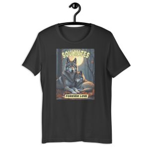 Soulmates Forever Love – Romantic Wolf Moon Shirt