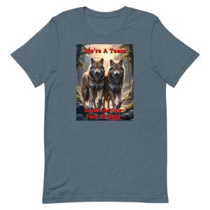We’re a Team – Come for One Face Us Both Wolf Shirt